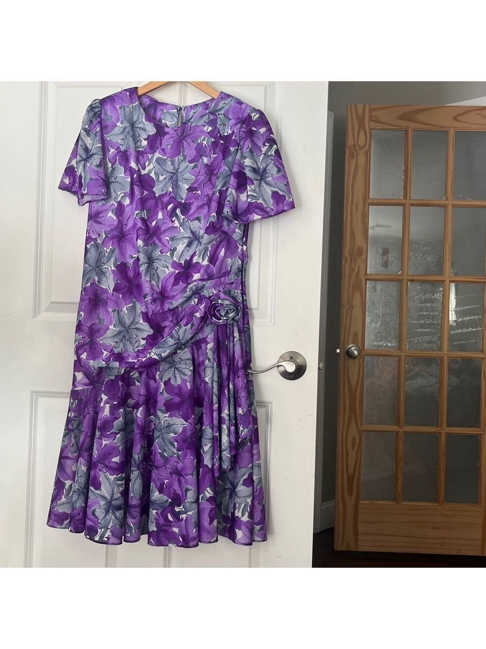 Vintage Purple Floral Dress